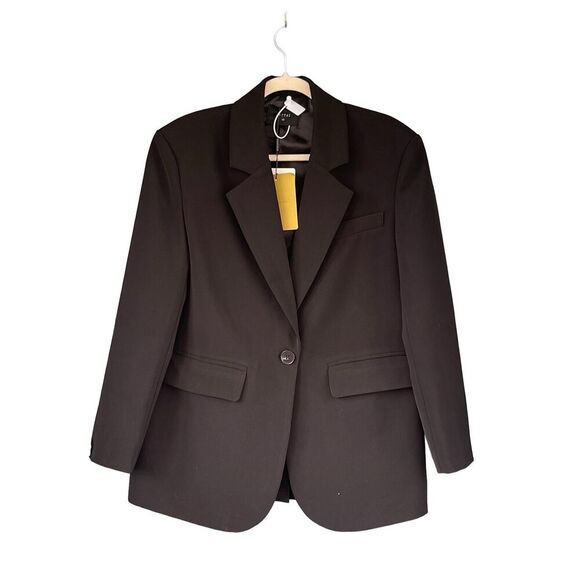 WTTAI Jackets & Blazers - WTTAI Women’s Long Sleeve‎ Single Breasted Tailored Blazer Black XS NWT S5